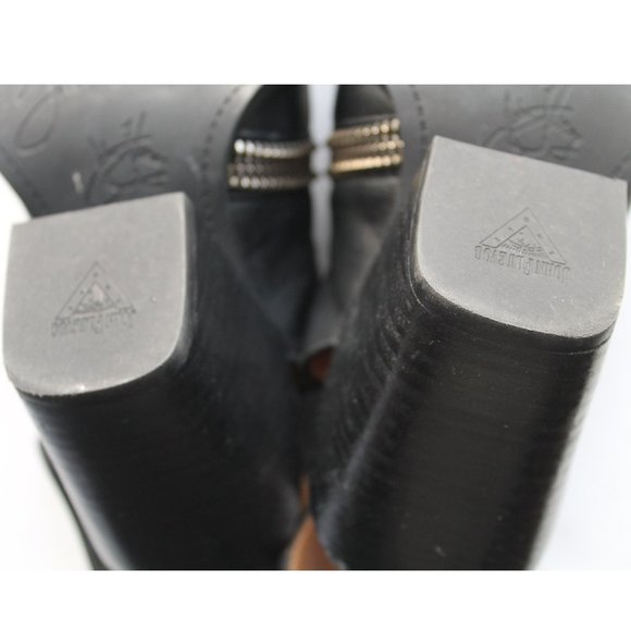 John Fluevog NYC City Spiral Open Toe Zip-Up Bootie / Size 6 / Black - Picture 12 of 12